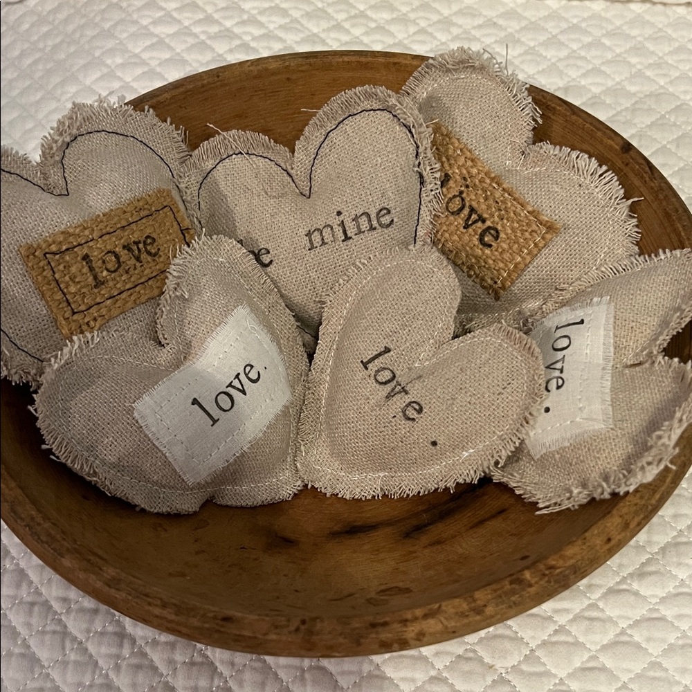 Rustic Heart-Shaped Fabric Decor
